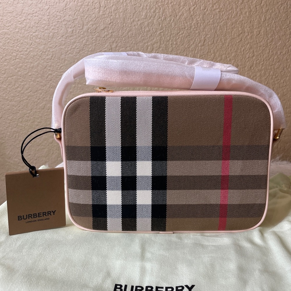 - Burberry check print Crossbody bag brand new tag medium